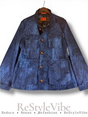 TALLIA Women’s Size M Jacket Coat Lightweight Drawstring Waist Tie-Dye Pattern